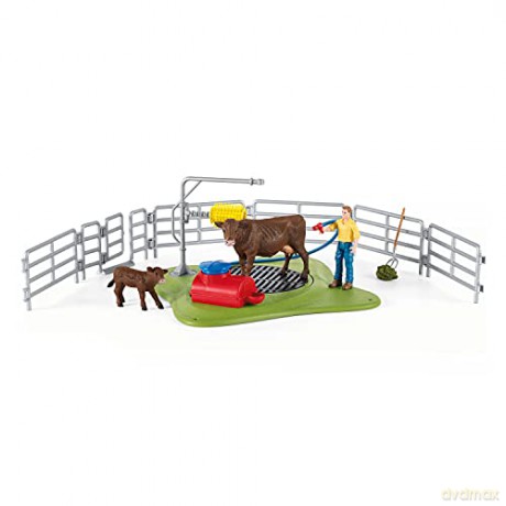 Schleich Zestaw Farm World Myjnia Szczęśliwych Krów Farm World