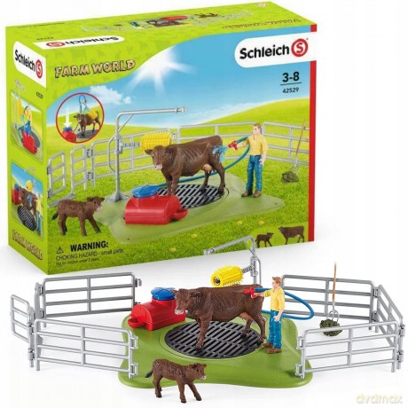 Schleich Zestaw Farm World Myjnia Szczęśliwych Krów Farm World