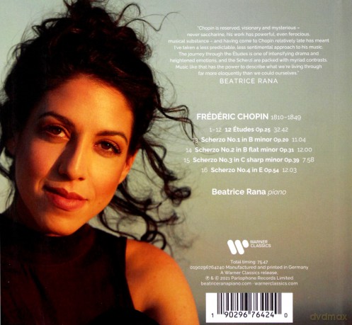 Beatrice Rana: Chopin Études Op. 25 4 Scherzi [CD]