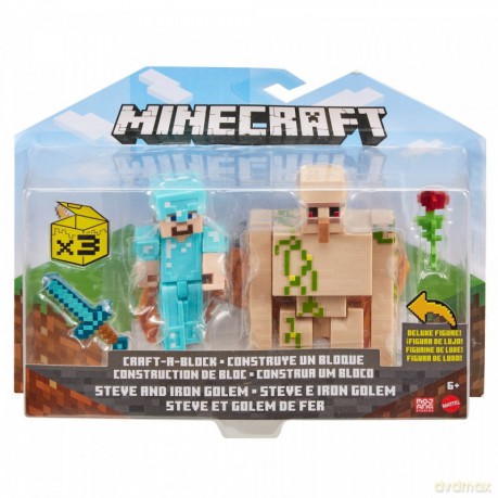 Minecraft 2-pak Steve i Golem [FIGURKA]