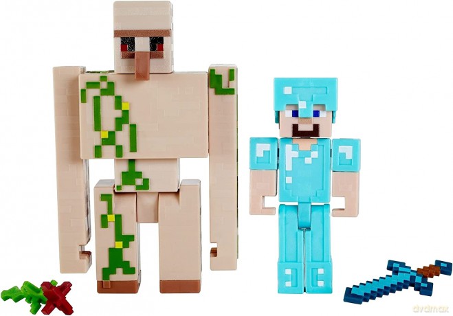 Minecraft 2-pak Steve i Golem [FIGURKA]