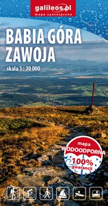 Babia Góra i Zawoja. Mapa turystyczna, 1:30 000 mapa syntetyczna