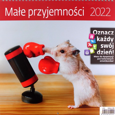 Kalendarz 30 x 30 z naklejkami. Małe przyjemności 2022 [KALENDARZ]
