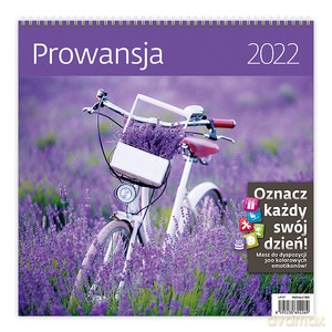 Kalendarz 30 x 30 z naklejkami. Prowansja 2022 [KALENDARZ]