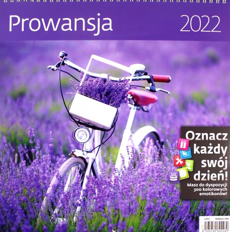Kalendarz 30 x 30 z naklejkami. Prowansja 2022 [KALENDARZ]