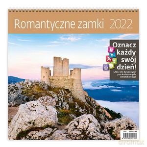 Kalendarz 30 x 30 z naklejkami. Romantyczne zamki 2022 [KALENDARZ]