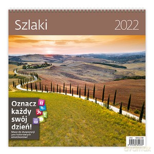 Kalendarz 30 x 30 z naklejkami. Szlaki 2022 [KALENDARZ]