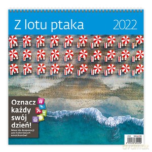 Kalendarz 30 x 30 z naklejkami. Z lotu ptaka 2022 [KALENDARZ]