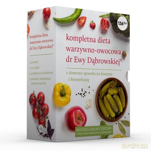 Kompletna dieta warzywno-owocowa dr Ewy Dąbrowskiej + domowe sposoby na kiszenie i fermentację - Ewa Dąbrowska [KSIĄŻKA]