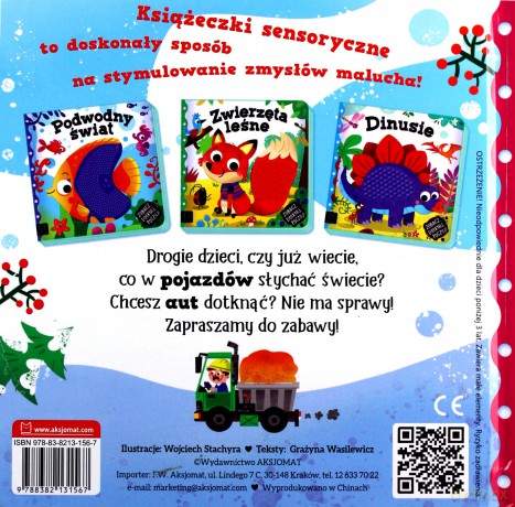 Zobacz, dotknij, poczuj! Pojazdy. Książeczka sensoryczna - Grażyna Wasilewicz [KSIĄŻKA]