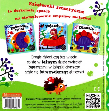 Zobacz, dotknij, poczuj! Zwierzęta leśne. Książeczka sensoryczna - Grażyna Wasilewicz [KSIĄŻKA]