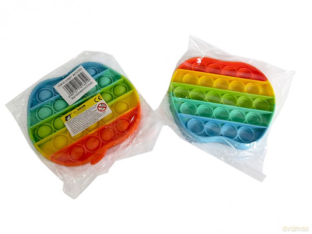 Pop It jabłko - wielokolorowy gniotek 13 cm