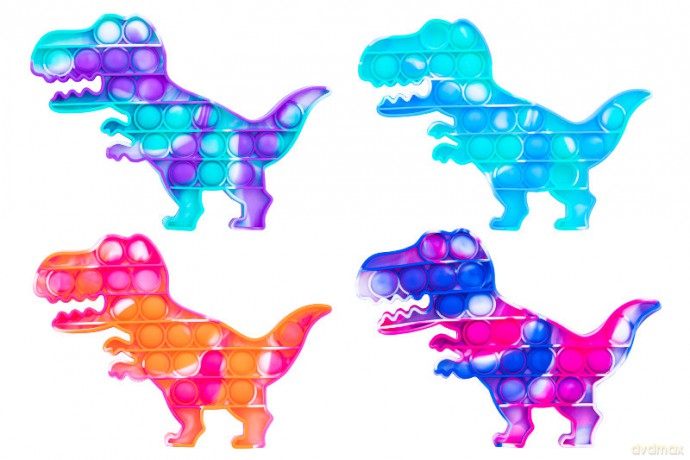 Zabawka sensoryczna antystresowa gniotek POP IT Bubble Dinozaur mozaika