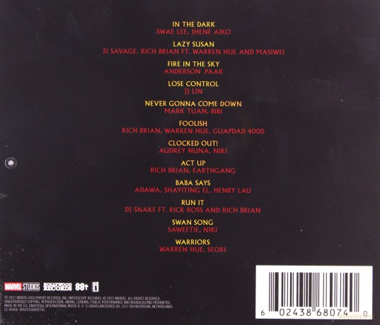 Shang-Chi And The Legend Of The Ten Rings soundtrack (Shang-Chi i legenda dziesięciu pierścieni) [CD]