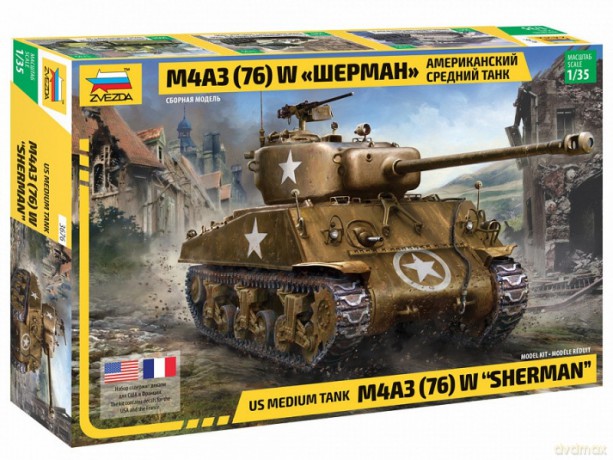Model plastikowy Czołg M4A3 76mm Sherman 1/35