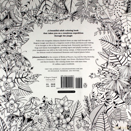 Magical Jungle: An Inky Expedition and Coloring Book for Adults - Johanna Basford [KSIĄŻKA]