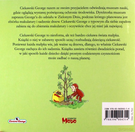 Ciekawski George sadzi drzewo - Margret Rey, H.A. Rey [KSIĄŻKA]