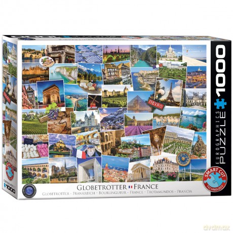 EUROGRAPHICS 1000 el. Globetrotter France 6000-5466 [PUZZLE]