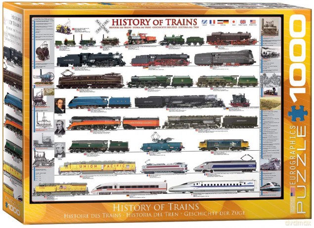 EUROGRAPHICS 1000 el. History of Trains 6000-0251 [PUZZLE]