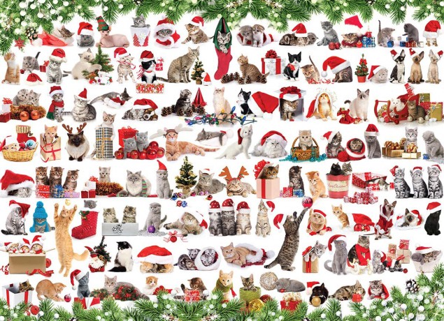 EUROGRAPHICS 1000 el. Holiday Cats 6000-0940 [PUZZLE]