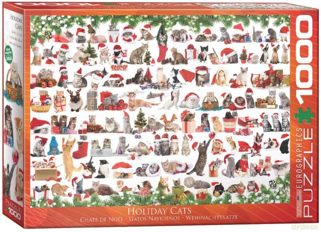 EUROGRAPHICS 1000 el. Holiday Cats 6000-0940 [PUZZLE]