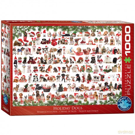 EUROGRAPHICS 1000 el. Holiday Dogs 6000-0939 [PUZZLE]
