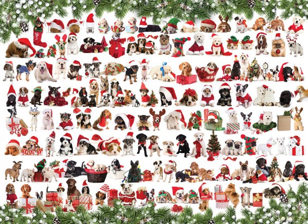 EUROGRAPHICS 1000 el. Holiday Dogs 6000-0939 [PUZZLE]
