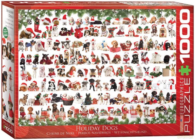 EUROGRAPHICS 1000 el. Holiday Dogs 6000-0939 [PUZZLE]