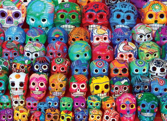 EUROGRAPHICS 1000 el. Traditional Mexican Skulls 6000-5316 [PUZZLE]