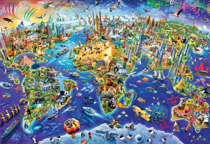 EUROGRAPHICS 2000 el. Crazy World 8220-5343 [PUZZLE]
