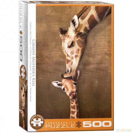 EUROGRAPHICS 500 el. Giraffe Mother's Kiss 6500-0301 [PUZZLE]