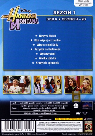 Hannah Montana sezon 1 odcinki 14-20 (Disney) [DVD]