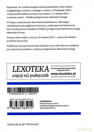 Kodeks postępowania administracyjnego. Przepisy [KSIĄŻKA]
