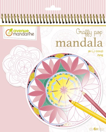 Kolorowanka Graffy Pop Mandala Dziewczynka