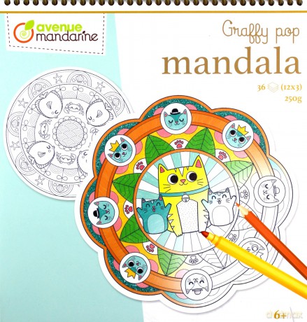 Kolorowanka Graffy Pop Mandala Zwierzęta