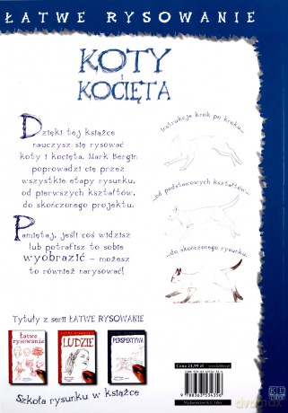 Koty i kocięta. Łatwe rysowanie - Mark Bergin [KSIĄŻKA]