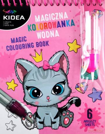 Magiczna wielorazowa kolorowanka wodna Kidea KOTKI