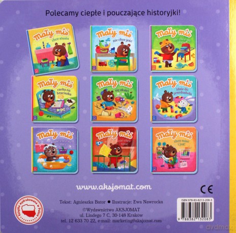 Mały miś nie chce się myć - duży format - Agnieszka Bator [KSIĄŻKA]