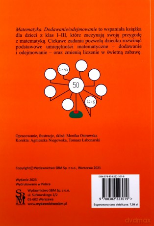 Matematyka. Dodawanie/odejmowanie. Zeszyt ćwiczeń dla klas 1-3 - Monika Ostrowska [KSIĄŻKA]