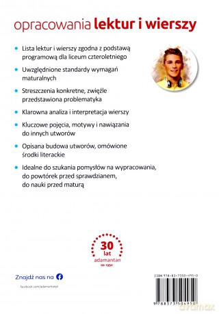 Opracowania lektur i wierszy dla klas 3-4 liceum i technikum. Od Młodej polski do współczesności [KSIĄŻKA]