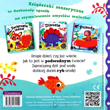 Podwodny świat. Zobacz, dotknij, poczuj! Książeczka sensoryczna - Grażyna Wasilewicz [KSIĄŻKA]