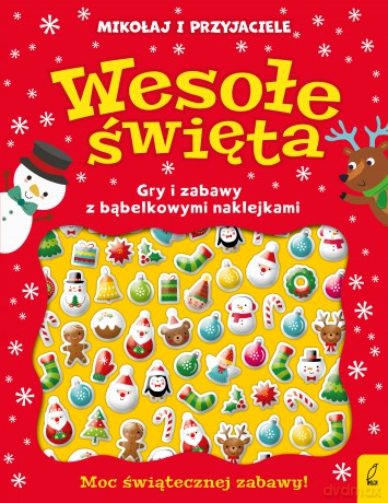 Wesołe święta. Wypukłe naklejki [KSIĄŻKA]