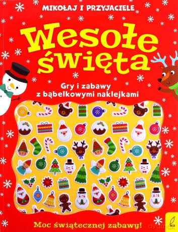 Wesołe święta. Wypukłe naklejki [KSIĄŻKA]