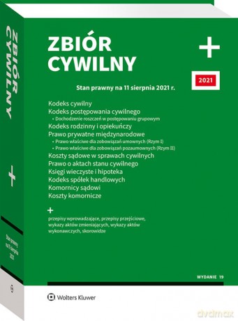 Zbiór cywilny PLUS Stan prawny na 11 sierpnia 2021 r. [KSIĄŻKA]