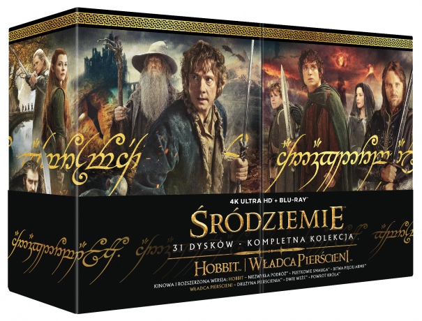 Śródziemie. Kompletna Kolekcja: Hobbit / Władca Pierścieni [BOX] [12xBlu-Ray 4K]+[19xBlu-Ray]