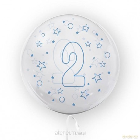 Balon 45 cm Gwiazdki cyfra 2 niebieski