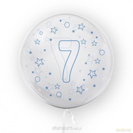 Balon 45 cm Gwiazdki cyfra 7 niebieski