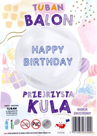 Balon 45 cm Happy Birthday