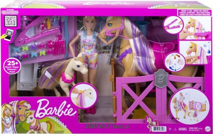 Barbie. Zestaw Koniki stylizacja i opieka GXV77