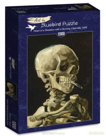 BLUEBIRD 1000 el. Głowa szkieletu z płonącym papierosem [PUZZLE]